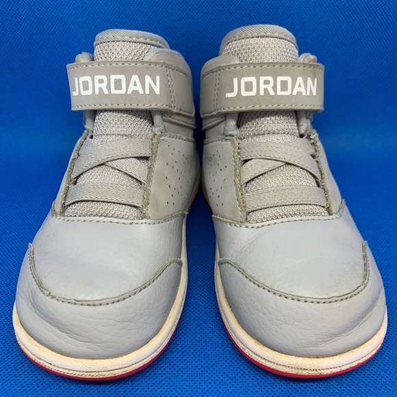 NIKE Air Jordan 1 Flight 5 Premium Wolf Grey Athletic Shoe 881437-008 Kids Sz 8C - Picture 7 of 10